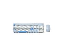 WE POP Pack clavier + souris sans fil: coloris Bleu - Connexion 2.4Ghz - avec pavé numérique - piles incluses