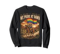 We Pride at Dawn Funny Capybara Rainbow Pride Month Sweatshirt