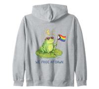 We Pride At Dawn LGBTQ Grenouille Lune Étoiles Arc-en-Ciel Mignon Sweat à Capuche