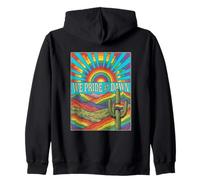 We Pride At Dawn, Western Vintage LGBTQ Rainbow Desert Sweat à Capuche