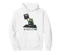 We Puzzle At Dawn Frog Drôle Grenouille Meme Puzzle Amoureux Sweat à Capuche