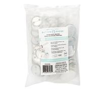 We R Makers Button Press Badges Rond 37 mm - Recharge 100 pcs - pour Machine à Badge - Pins Personnalisés avec Papier & Tissu - pour Vêtements, Sacs & Ateliers