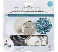 We R Memory Keepers Recharge Bouton Pression Button Press Refill Pack 18/Pkg-Large (58mm), Taille L, (lot, Blanc, 7,09 × 6,97 × 1,5 in