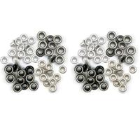 We R Memory Keepers Oeillets - 60 œillets standards en métal froid pour le scrapbooking - 15 de chaque couleur, Cool (Lot de 2)