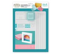 We R Makers Shadow Box Punch Board - Plioir avec Perforatrice pour Boîtes d'Ombres et Cadres en Papier - Inclus Perforatrice d’Angle - Planche de Perforation pour Papercrafts & Scrapbooking