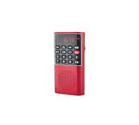 WE Radio DE Poche Rechargeable FM, Lecteur de Carte Micro SD RMS 3W, Prise Casque - Rouge