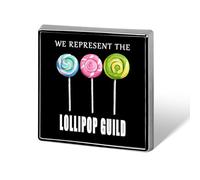 We Represent The Lollipop Brooch Pins for Women Men Square Collar Lapel Pins Coat Jacket Accessories