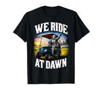 We Ride At Dawn Chariot de Golf Knight Fantasy Golf Dad Blague T-Shirt