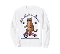 We Ride at Dawn Lunettes de Soleil Tricycle Chat drôle Sweatshirt