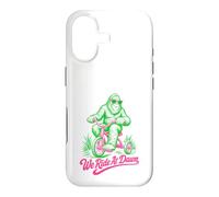 We Ride At Dawn Riding Bigfoot Riding Tricycle Meme Coque pour iPhone 17