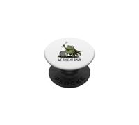 We Rise At Dawn Spooky Season Grenouille Meme Zombie Halloween PopSockets PopGrip Adhésif