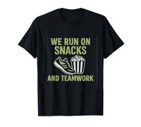 We Run on Snacks and Teamwork Sports Humour Parent Humour T-Shirt