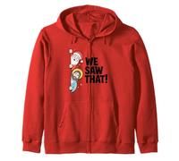 We Saw That! Santa and Jesus Peekaboo Christmas Humour Sweat à Capuche