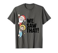 We Saw That! Santa and Jesus Peekaboo Christmas Humour T-Shirt