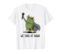 We Sing At Dawn Frog Mème Chanteur Chanteur Grenouille T-Shirt