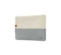 WE Housse Sleeve PC 15,6'' Bicolore Beige/Gris Protection anti-choc, Attache antivol, 40 x 28 x 2 cm