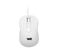 WE Souris Filaire 1200 DPI Connexion USB - Ultra-Léger Ambidextre - Compatible avec PC/Mac - Blanc