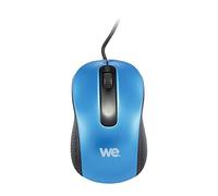 WE Souris Filaire Métallique 1200 DPI Connexion USB - Ultra-Léger Ambidextre - Compatible avec PC/Mac - Bleu