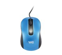 WE Souris Filaire Métallique 1200 DPI Connexion USB - Ultra-Léger Ambidextre - Compatible avec PC/Mac - Bleu