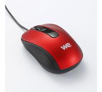 WE - Souris - filaire - USB - rouge