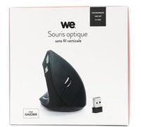 WE - Souris verticale - ergonomique - pour gauchers - optique - 5 boutons - sans fil - 2.4 GHz - récepteur sans fil USB G
