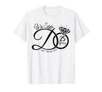 We Still Do 25 Year Couple - 25e Anniversaire de Mariage T-Shirt Graphique avec Valeur