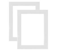 WE-STOCK Lot de 2 cadres de table ou muraux en bois laqué blanc, format 10 x 15 cm