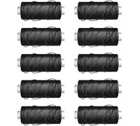WE-STOCK Lot de 5 bobines de fil à coudre 100 % polyester - Couleur noire - 100 mètres chacun (Noir)