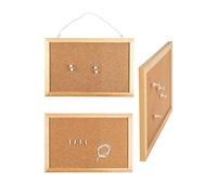 WE-STOCK Tableau d'affichage en liège avec cadre en bois - 20 x 30 cm - Parfait pour le bureau, la maison et l'école