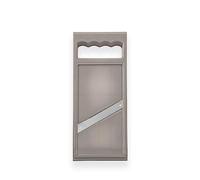 WE-STOCK Tranche de légumes en ABS solide avec poignée ergonomique - Tranches fines 1 mm - Idéal pour légumes, légumes et fruits - Dimensions 270 x 105 mm (gris)