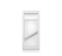 WE-STOCK Tranche de légumes en ABS solide avec poignée ergonomique - Tranches fines 1 mm - Idéal pour légumes, légumes et fruits - Dimensions 270 x 105 mm (blanc)
