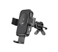 WE Support voiture universel pour smartphones avec chargeur sans fil 15W, ouverture et fermeture automatiques -Fixation ventouse + grille d'aération - MAX 9,5CM
