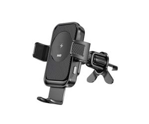 WE Support voiture universel pour smartphones avec chargeur sans fil 15W, ouverture et fermeture automatiques -Fixation ventouse + grille d'aération - MAX 9,5CM
