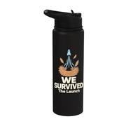 WE SURVIVED The Launch T-Shirt Fusée Espace Stainless Steel Insulated Water Bottle