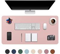 WE Tapis de souris XXL en PU double face, rose et gris.