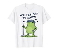 We Tee Off At Dawn Funny Frog Golfeur T-Shirt