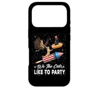We The Cats Like to Party American Cat 4th of July Patriotic Coque pour iPhone 17 Pro