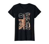 We The People 1776 Drapeau de Betsy Ross Vintage Vieilli T-Shirt Graphique avec Valeur