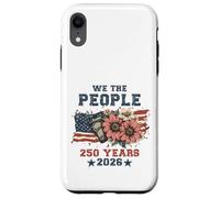 We The People 250 Years 2026 Patriotic Floral USA Flag Coque pour iPhone XR