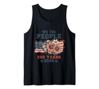 We The People 250 Years 2026 Patriotic Floral USA Flag Débardeur