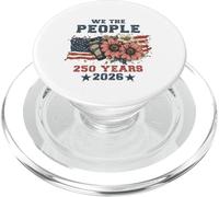 We The People 250 Years 2026 Patriotic Floral USA Flag PopSockets PopGrip pour MagSafe