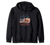 We The People 250 Years 2026 Patriotic Floral USA Flag Sweat à Capuche