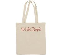We The People American Constitution Sac fourre-tout en coton naturel Blanc
