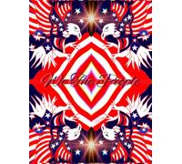 We The People, Bald Eagle And American Flag , Patriotic, USA, 200 Star-Detailed Page, 8x11, Patriotic Hardcover Journal, Art Pad, Sketchbook, Drawing ... By: Artist Mary Elisabeth Linder @ MaryEMade