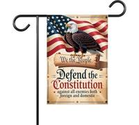 We The People Defend The Constitution Against All Enemies Both Foreign and Domestic Garden Flag Patriotic No Kings Yard Si