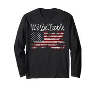 We The People Drapeau américain 2027 4 Juillet Manche Longue