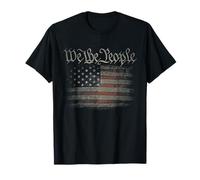 We The People Drapeau USA 4 juillet US vieilli Grunge US T-Shirt