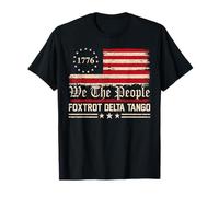 We The People Foxtrots Delta Tangos Drapeau américain rétro T-Shirt