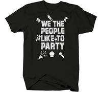 We The People Like to Party T-Shirt Mens T Shirts Fashion Black XL