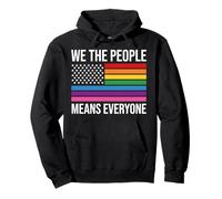 WE THE PEOPLE MEANS EVERYONE X LGBTQIA+ LGBTQ USA Sweat à Capuche